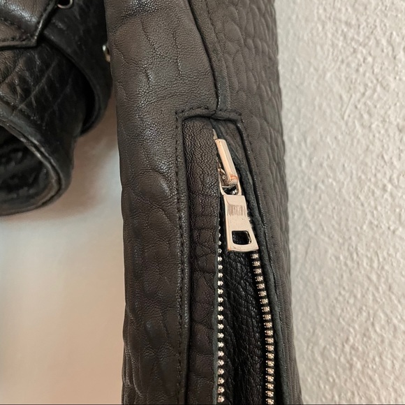 Reformation Trinity leather shearling jacket XS - Picture 7 of 9